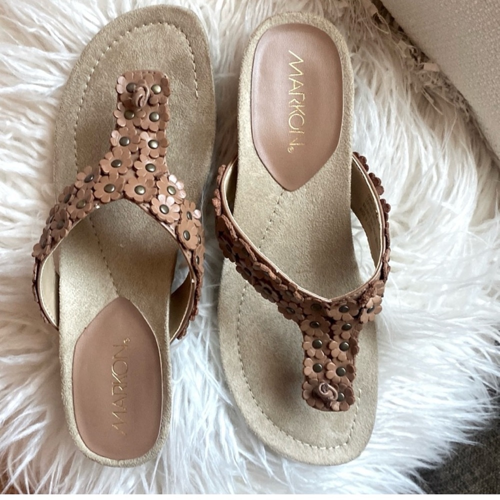 Brown Floral Women's Sandals